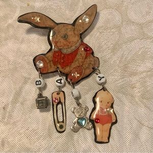 Vintage, new baby brooch